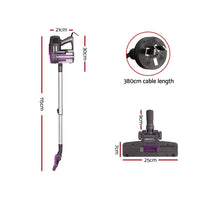 Devanti Stick Vacuum Cleaner Bagless Corded 500W Purple Appliances Kings Warehouse