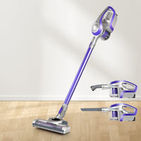 Devanti Stick Vacuum Cleaner Bagless Cordless 150W Purple Appliances Kings Warehouse