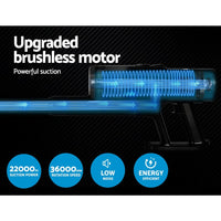 Devanti Stick Vacuum Cleaner Brushless Cordless 350W Grey Appliances Kings Warehouse