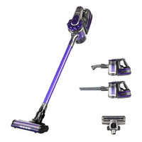 Devanti Stick Vacuum Cleaner Cordless Roller Brush 150W Purple Appliances Kings Warehouse