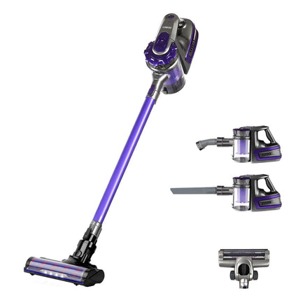Devanti Stick Vacuum Cleaner Cordless Roller Brush 150W Purple Appliances Kings Warehouse