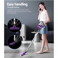 Devanti Stick Vacuum Cleaner Handheld Corded 450W Purple Appliances Kings Warehouse