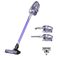 Devanti Stick Vacuum Cleaner Roller Brush Cordless 150W Purple Appliances Kings Warehouse