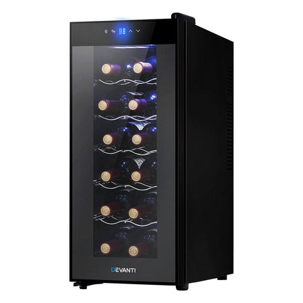 Devanti Wine Fridge Cooler 12 Bottles Appliances Kings Warehouse