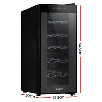Devanti Wine Fridge Cooler 12 Bottles Appliances Kings Warehouse