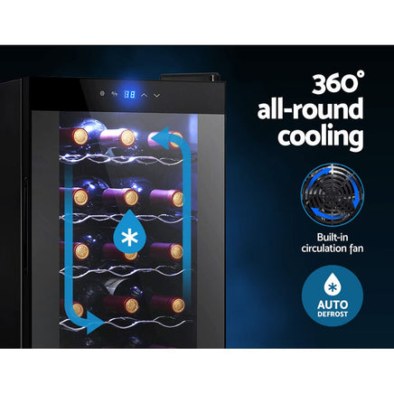 Devanti Wine Fridge Cooler 18 Bottles Appliances Kings Warehouse