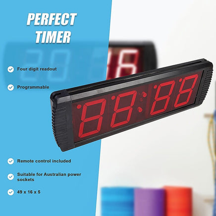 Digital Timer Interval Fitness Clock Sports & Fitness Kings Warehouse