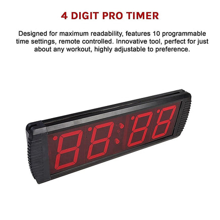 Digital Timer Interval Fitness Clock Sports & Fitness Kings Warehouse