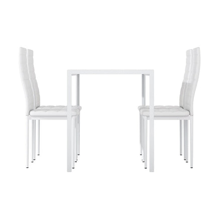 Dining Chairs and Table Dining Set 4 Chair Set Of 5 Wooden Top White dining Kings Warehouse