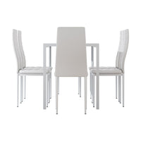 Dining Chairs and Table Dining Set 6 Chair Set Of 7 Wooden Top White dining Kings Warehouse 