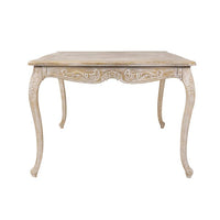 Dining Table Oak Wood Plywood Veneer White Washed Finish in Medium Size Furniture Kings Warehouse