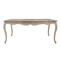 Dining Table Oak Wood Plywood Veneer White Washed Finish in Medium Size Furniture Kings Warehouse