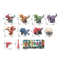 Disassemble Blocks Jurassic Dinosaurs Building Blocks Toys Battery Drill Tyrannosaurus Rex Wyvern Velociraptor Stegosaurus 3 Baby & Kids Kings Warehouse