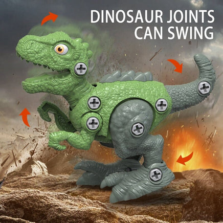 Disassemble Blocks Jurassic Dinosaurs Building Blocks Toys Battery Drill Tyrannosaurus Rex Wyvern Velociraptor Stegosaurus 3 Baby & Kids Kings Warehouse