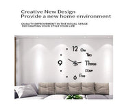 DIY Wall Clock Modern Frameless Large 3D Wall Watch Giant Roman Numerals for Home Living Room and Bedroom (Small) Fun in the Sun Kings Warehouse