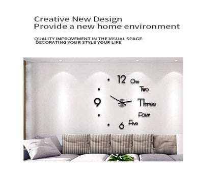 DIY Wall Clock Modern Frameless Large 3D Wall Watch Giant Roman Numerals for Home Living Room and Bedroom (Small) Fun in the Sun Kings Warehouse