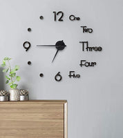 DIY Wall Clock Modern Frameless Large 3D Wall Watch Giant Roman Numerals for Home Living Room and Bedroom (Small) Fun in the Sun Kings Warehouse