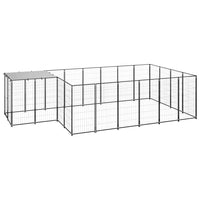 Dog Kennel Black 8.47 m² Steel Kings Warehouse