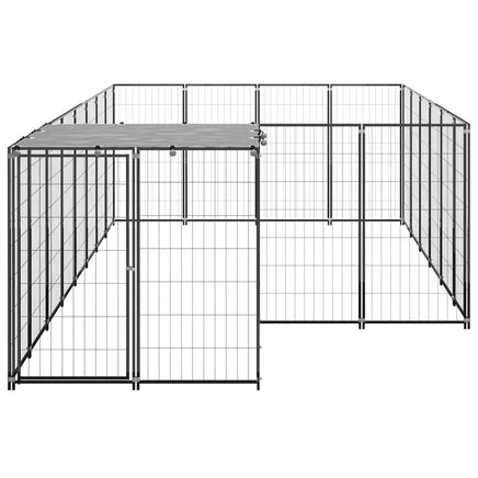 Dog Kennel Black 8.47 m² Steel Kings Warehouse