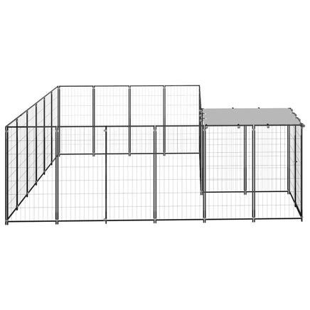 Dog Kennel Black 8.47 m² Steel Kings Warehouse