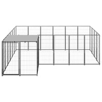 Dog Kennel Black 8.47 m² Steel Kings Warehouse