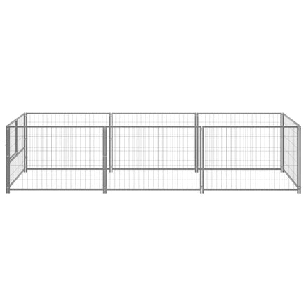 Dog Kennel Silver 3 m² Steel Kings Warehouse