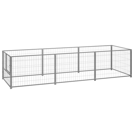 Dog Kennel Silver 3 m² Steel Kings Warehouse