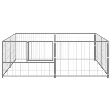 Dog Kennel Silver 4 m² Steel Kings Warehouse