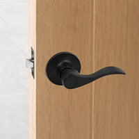 Door Handle Set Lever Passage Function Black Home & Garden Kings Warehouse