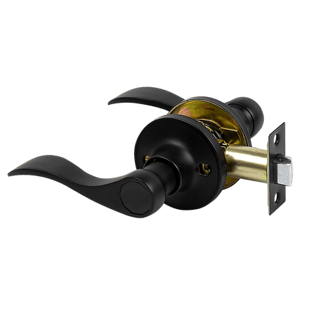 Door Handle Set Lever Passage Function Black Home & Garden Kings Warehouse