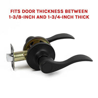 Door Handle Set Lever Passage Function Black Home & Garden Kings Warehouse