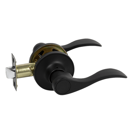 Door Handle Set Lever Passage Function Black Home & Garden Kings Warehouse