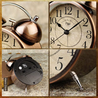 Dual Alarm Clock Twin Bell Alarm Clock, Bedroom Table Desk Alarm Clock Backlight Kings Warehouse