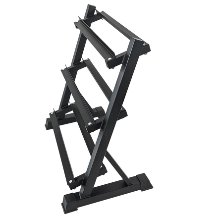 Dumbbell Rack Storage Stand Hex Weight Heavy Duty 3 Tier Wide Home Gym Fitness Sports & Fitness Kings Warehouse