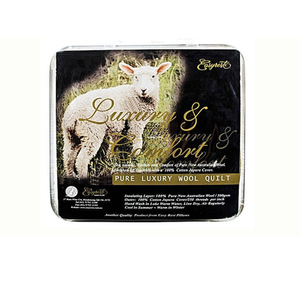 Easyrest 500GSM Winter Weight Australian Made Washable Wool Quilt Queen Home & Garden Kings Warehouse