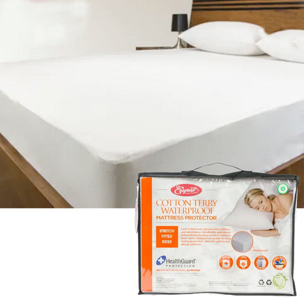 Easyrest Cotton Terry Waterproof Mattress Protector - King Home & Garden Kings Warehouse