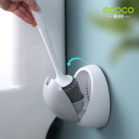 Ecoco Silicone Water Drop Toilet Brush Holder Set Wall-Mounted Cleaning Brush Tool Grey Home & Garden Kings Warehouse
