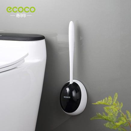 Ecoco Silicone Water Drop Toilet Brush Holder Set Wall-Mounted Cleaning Brush Tool Grey Home & Garden Kings Warehouse
