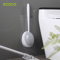 Ecoco Silicone Water Drop Toilet Brush Holder Set Wall-Mounted Cleaning Brush Tool Grey Home & Garden Kings Warehouse