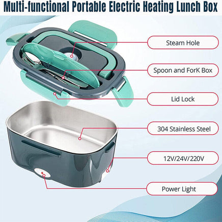 Electric Lunch Box Food Warmer Portable Leakproof Food Heater Car Home Picnic Home & Garden Kings Warehouse