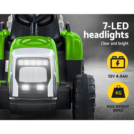 Electric Ride On Car Rigo Kids Ride On Cars Tractor Toy 12V Green Baby & Kids Kings Warehouse