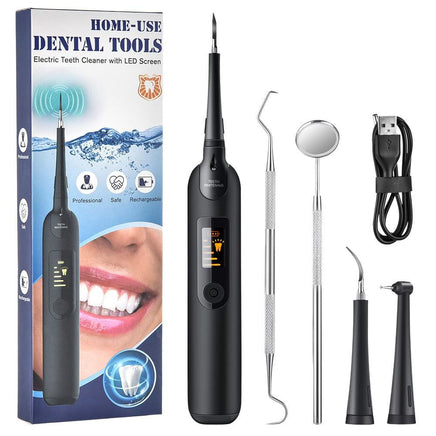 Electric Ultrasonic Dental Tartar Plaque Calculus Tooth Remover Set Kits Cleaner with LED Screen Home & Garden Kings Warehouse