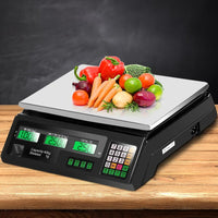 Emajin Scales Digital Kitchen 40KG Weighing Scales Platform Scales LCD Black Summer Sale Kings Warehouse