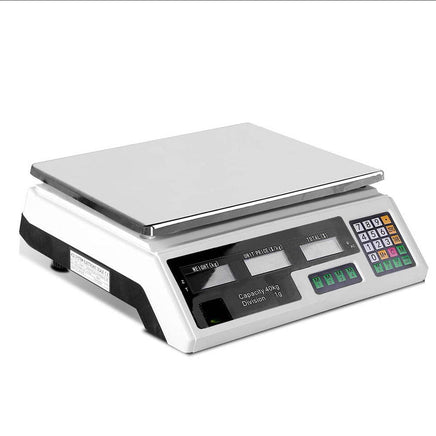 Emajin Scales Digital Kitchen 40KG Weighing Scales Platform Scales LCD White End of Year Clearance Sale Kings Warehouse