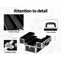 Embellir Portable Cosmetic Beauty Makeup Case- Black Mother’s Day: Health & Beauty Kings Warehouse