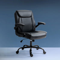 Executive Office Chair Mid Back Black Furniture Kings Warehouse