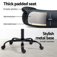 Executive Office Chair Mid Back Black Furniture Kings Warehouse