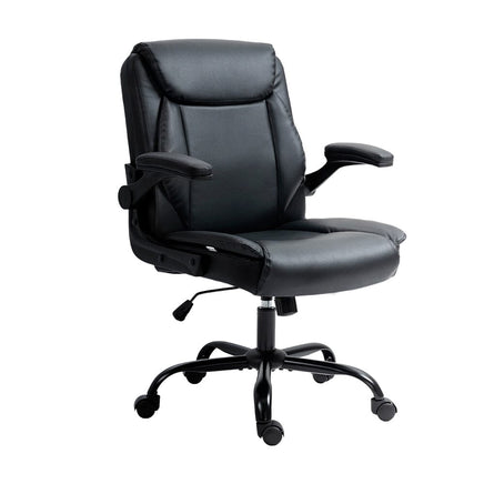 Executive Office Chair Mid Back Black Furniture Kings Warehouse