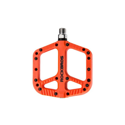 Extra Large MTB Flat Pedal Orange Nylon Composite 208g Stud Pin Grips ORANGE Rockbros Sports & Fitness Kings Warehouse