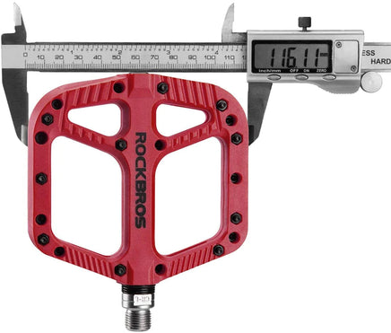Extra Large MTB Flat Pedal Orange Nylon Composite 208g Stud Pin Grips RED Rockbros Kings Warehouse
